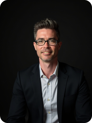 Professional AI-generated headshot example from Studio Noir collection showing classic black and white professional shots - sample 2